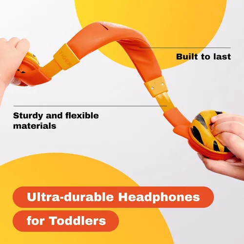 Miniatura 2 de Kidrox - Audífonos con cable para niños pequeños de 1 a 7 años — Audífonos para bebés con volumen limitado de 85 dB para viajes en avión y automóvil