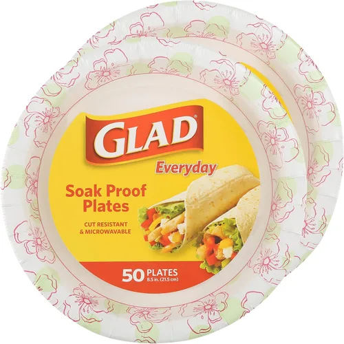 Miniatura 8 de Glad - Platos de papel desechables cuadrados para todas las ocasiones