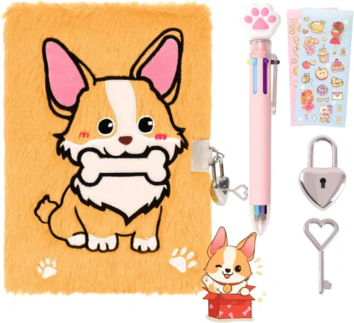 Miniatura 14 de Axolotl Diario para Niñas con cerradura y llaves, Diario de Niños Cuaderno Escolar de Viaje Juego de Regalo para Escribir y Dibujar, Bolígrafo