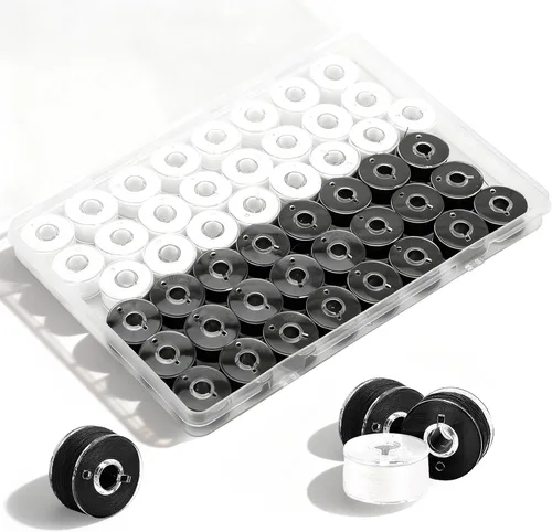 Miniatura 9 de Juego de 48 bobinas de hilo de coser de colores surtidos para máquina de coser Babylock Singer Janome Brother (colorido)