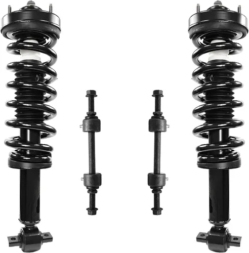 Miniatura 18 de Detroit Axle - Kit de puntales delanteros 2WD para Ford F-150 2005-2008 Lincoln Mark LT 2005-2008, 2 puntales con muelle helicoidal, 2 enlaces
