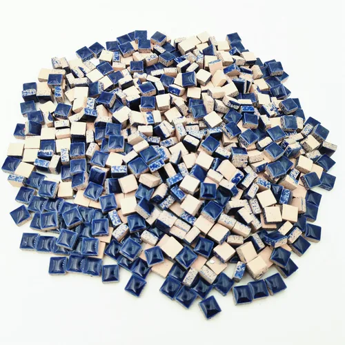 Miniatura 3 de 500 piezas / 1.1 libra Azulejos de Mosaico Cuadrados de Cerámica, 0.4 x 0.4 pulgadas Hechos a Mano para Hacer Micro Mosaicos Creativos para Arte DIY