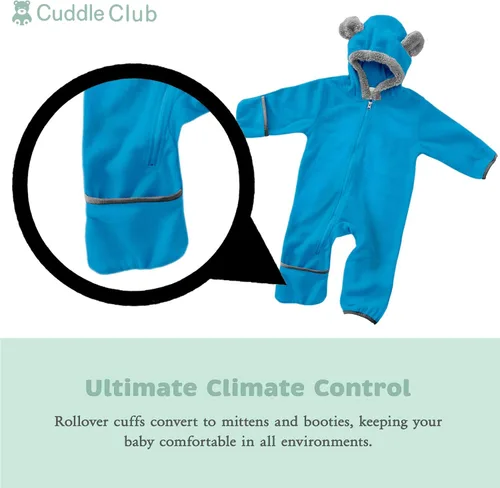 Miniatura 2 de Enterizo de vellón Bunting para bebé rómper con capucha para niño de una sola pieza ropa de exterior chaqueta