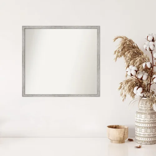 Miniatura 83 de Amanti Art Espejo de baño blanco para sobre el fregadero, 32 x 45 pulgadas, espejo de tocador rectangular blanco esbelto, marco de madera moderno