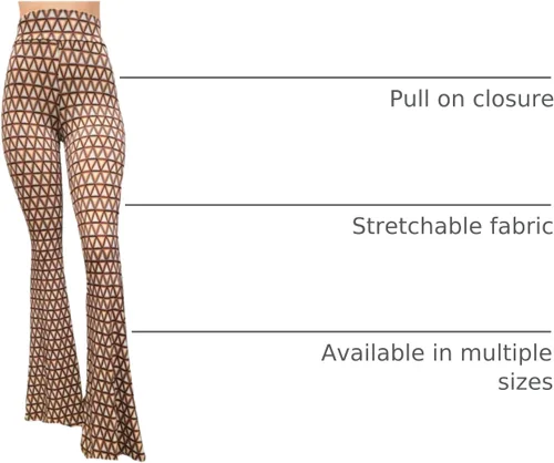 Miniatura 83 de ShopMyTrend - Pantalones de yoga largos con piernas anchas y acampanadas estilo palazzo, con cintura alta, para mujer