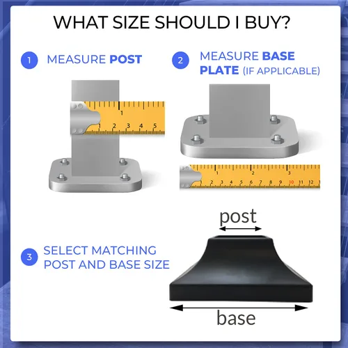 Miniatura 6 de Base de poste de cubierta – Durable, base de zapato que se ensambla instantáneamente transforma los pies de barandillas de mano y escalera – Blanco
