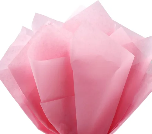 Miniatura 3 de Packanewly Papel de seda para envolver regalos a granel, 100 hojas de color rosa claro, papel de regalo de 15 x 20 pulgadas para arte, manualidades
