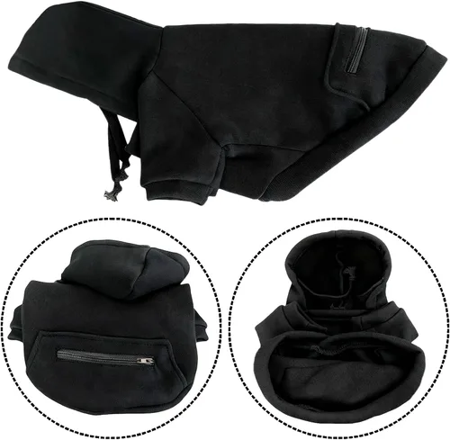 Miniatura 5 de Jecikelon Abrigo de Clima Frío para Perro Mascota con Bolsillo Sudadera de Invierno para Perro Ropa Cálida para Cachorros para Perros Pequeños Ropa