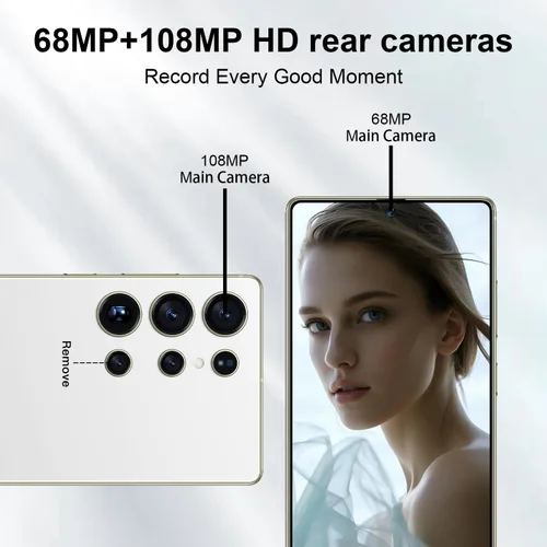 Miniatura 5 de I25 Ultra 5G - Teléfono inteligente desbloqueado, 16 GB+512 GB 7000 mAh, teléfono celular completamente para Android 14, pantalla HD de 6.99 Blanco