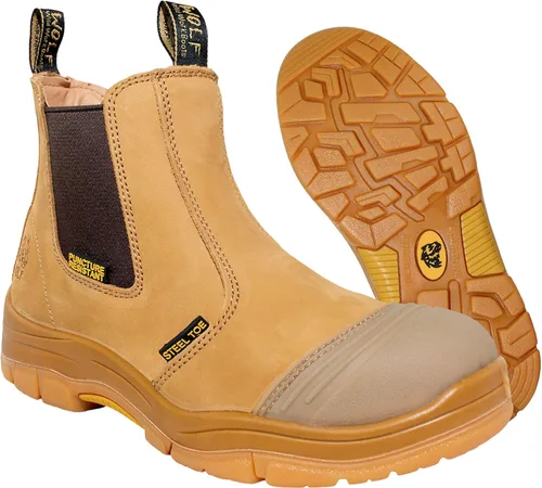 WOLF Work Boot | 100% Genuine Upper Leather | Oil, Slip, Impact, Puncture Resistant | Electrical Hazards | Non-Slip Rubber Sole