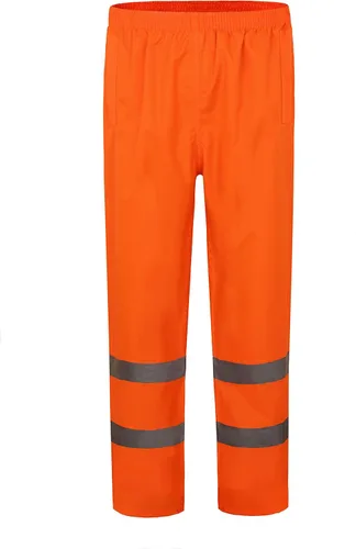Miniatura 6 de AYKRM Pantalones de lluvia impermeables de alta visibilidad reflectantes para pesca, motocicleta, ciclismo, agricultura, senderismo, trabajos Azul