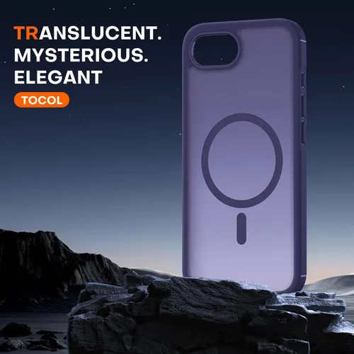 Miniatura 521 de TOCOL Funda para iPhone 11, compatible con Magsafe, protección completa de cámara, imanes integrados, protección contra caídas, funda translúcida
