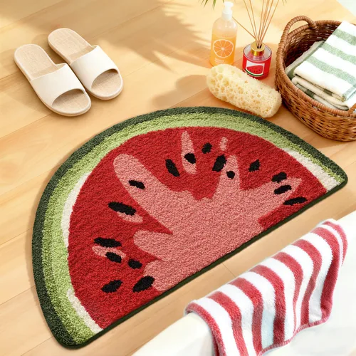 Miniatura 17 de DEXI Leaf - Alfombras de baño Monstera, 23.5 x 31.5 pulgadas, suaves, esponjosas y lindas con parte trasera antideslizante, alfombra de baño lavable