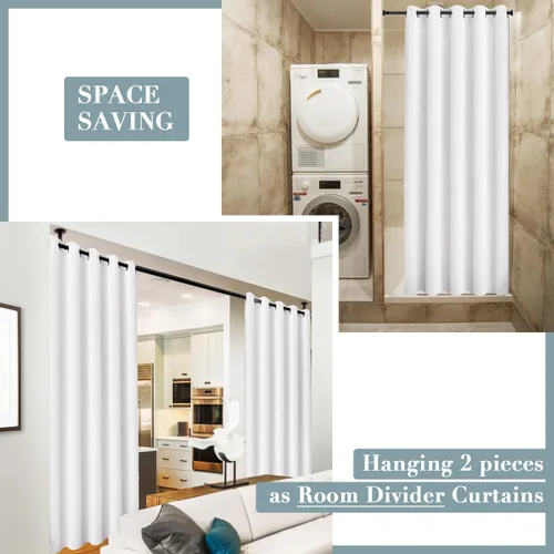 Miniatura 5 de Cortina de puerta para privacidad de puerta, cortina para puertas de armario para abrir armario de dormitorio, cortinas térmicas opacas para calor