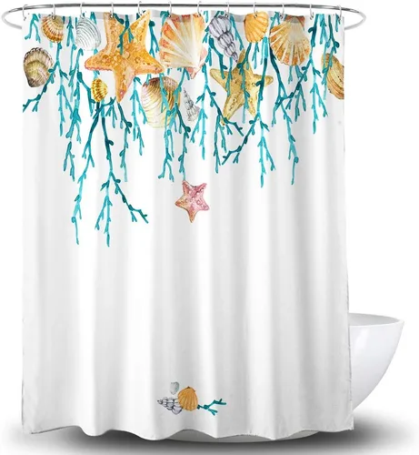 Miniatura 9 de Cortina de ducha de jardín de flores silvestres, diseño floral de prado de acuarela, 72 x 72 pulgadas, tela de poliéster, juego de cortinas de ducha