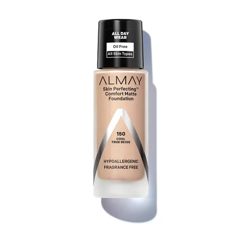 Miniatura 14 de Almay Skin Perfecting Comfort Base Mate, Hipoalergénica, Libre de Crueldad-Sin Fragancia, Maquillaje Líquido Probado por Dermatólogos, Capuchino