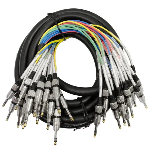Miniatura 9 de Cable Serpiente TRS de 4 Canales de 1/4" - 5 Pies de Largo - Extremos Reparables - Serpiente de Efectos de Audio Profesional para Presentaciones