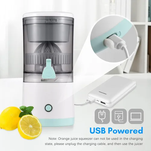 Miniatura 5 de Exprimidor eléctrico de cítricos, exprimidor de naranja, portátil, sin BPA