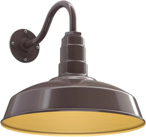 Miniatura 43 de Steel Lighting Co. Gardena - Luz de granero Montaje en pared al aire libre Cúpula de 16 pulgadas Cuello de cisne de 16 pulgadas Luz