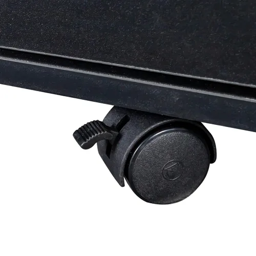 Miniatura 6 de SSLine Estación de salón moderna, soporte de piso negro, gabinete de madera para estilista, peluquería, peluquería, mesa de almacenamiento clásica