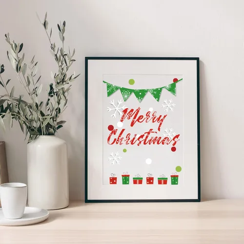 Miniatura 7 de Whaline 60 piezas de papel con patrón de Feliz Navidad HOHOHO, papel especial para árbol de Navidad, copo de nieve, papel decorativo