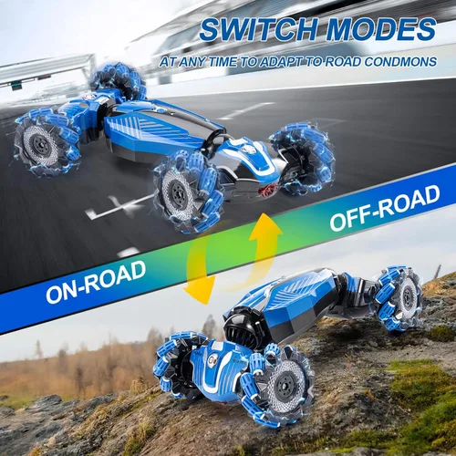 Miniatura 2 de Auto de acrobacias RC con detección de gestos, 2.4 GHz 4WD, control remoto, sensor de gestos, auto de juguete con control remoto de deriva con giros