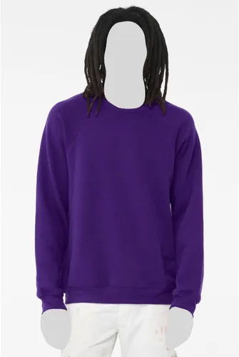 Miniatura 8 de Bella Canvas Sudadera de forro polar de esponja con cuello redondo (3901), Gris oscuro (Dark Grey Marble Fleck), M