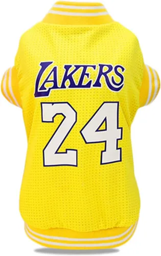 Miniatura 11 de Ropa para perros Camiseta transpirable de malla de baloncesto, ropa para mascotas, ropa deportiva para cachorros, camisa para perros de moda de Rojo