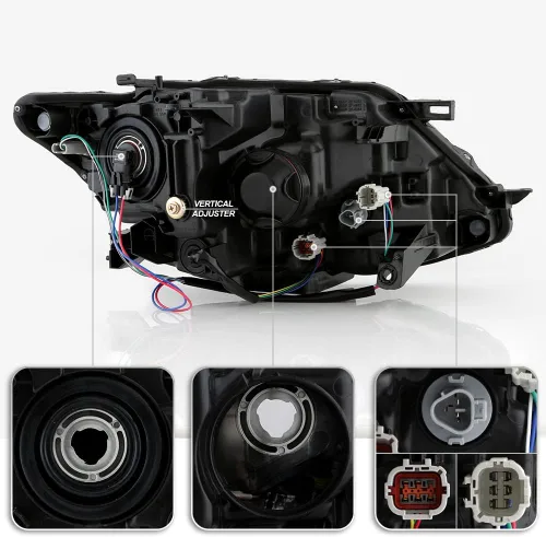Miniatura 3 de ACANII - Faros delanteros estilo de fábrica para Nissan Rogue 2014 2015 2016 con DRL LED y proyector, ensamblaje de faros