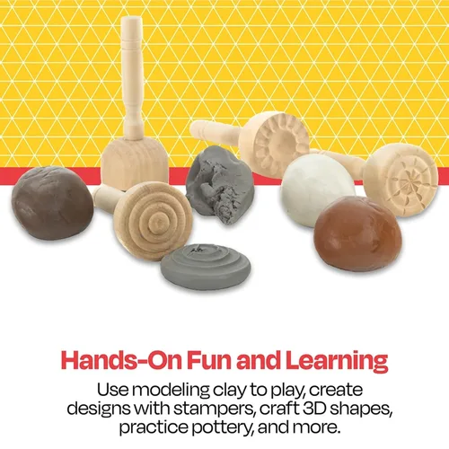 Miniatura 8 de School Smart Arcilla de modelado para uso escolar y doméstico, diseño permanentemente suave, 5 libras, colores surtidos de tonos de tierra