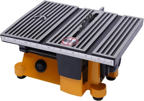 Miniatura 3 de Mini banco de sierra de mesa de 90 W 1/8 HP de 4 pulgadas, máquina de corte de piedra de vidrio y madera, mini herramienta de corte de sierra