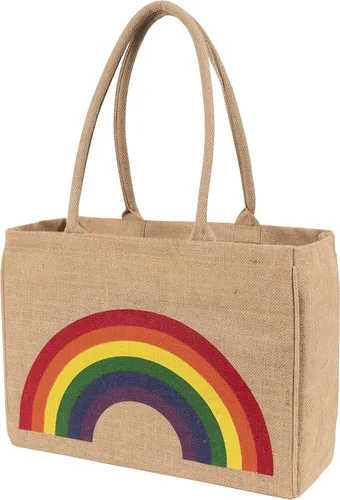 Miniatura 11 de Bolsa de mano de yute KAF Home para el mercado con asas, Talla única
