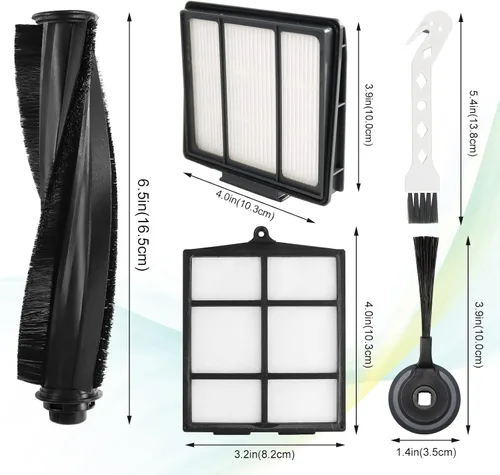 Miniatura 6 de Piezas de repuesto para aspiradora Shark ION Robot AV751 AV752 AV753 RV700_N RV720_N RV850 RV851WV de Techecook - 6 cepillos laterales, 3 filtros