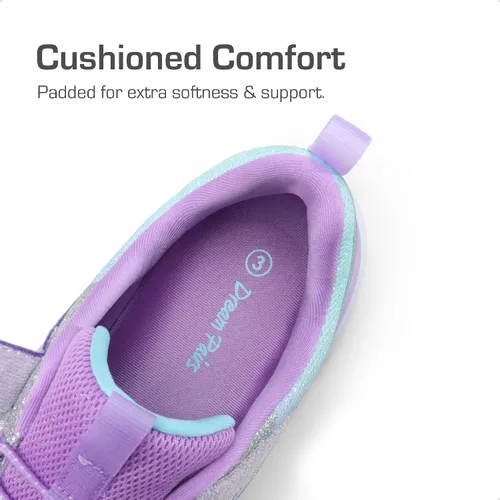 Miniatura 4 de DREAM PAIRS Tenis deportivos para niñas y niños con suela gruesa para niños pequeños y grandes
