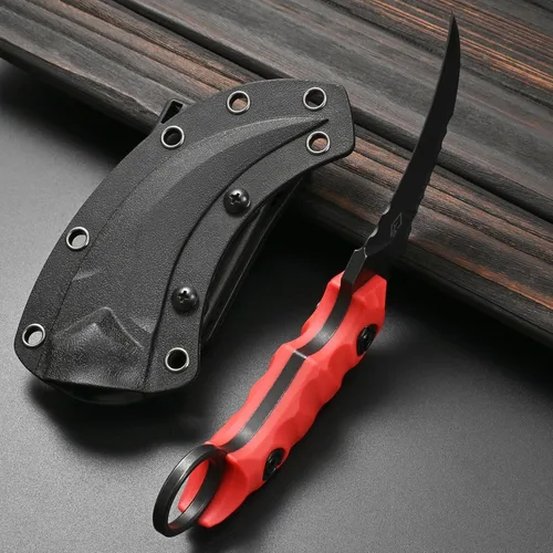 Miniatura 5 de Gtkii GTK691 Cuchillo de hoja fija D2 de acero con mango de nylon y fibra de vidrio con funda de Kydex para camping al aire libre, caza, senderismo