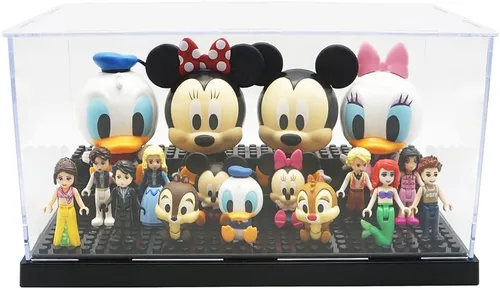 Miniatura 7 de Vitrina para bloques de figuras de acción de minifiguras, caja de exhibición de almacenamiento para minifiguras LEGO, apta para amantes de LEGO