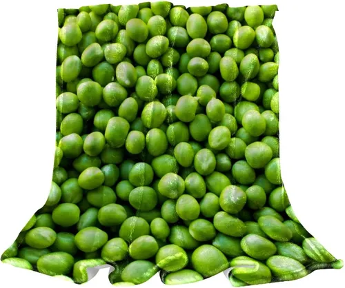 Green Peas - Manta de franela de verduras ultra suave y acogedora manta de felpa para sofá, silla, sala de estar, aire acondicionado, mantas frescas