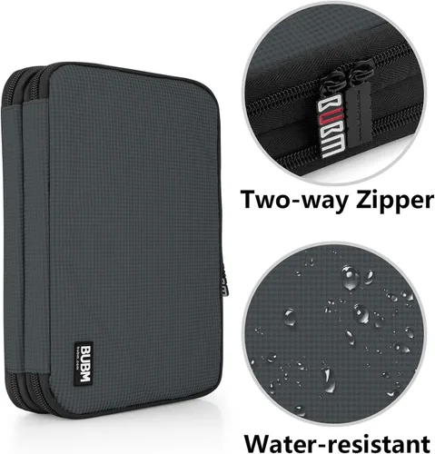 Miniatura 5 de Organizador de equipaje con doble capa para viajes BUBM, para llevar dispositivos y accesorios electrónicos., gris, 2 capas M