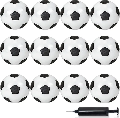 Miniatura 8 de Paquete de 12 mini pelotas de fútbol para niños, mini pelotas inflables de 4 pulgadas para juegos de interiores y exteriores, pelota de fútbol