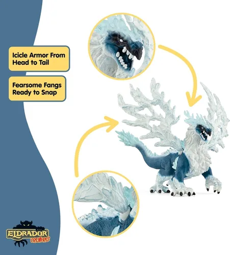 Miniatura 4 de Schleich Eldrador Creatures - Figura de acción de dragón de hielo de 20 cm con alas móviles para niños y niñas - Figuras de criaturas míticas