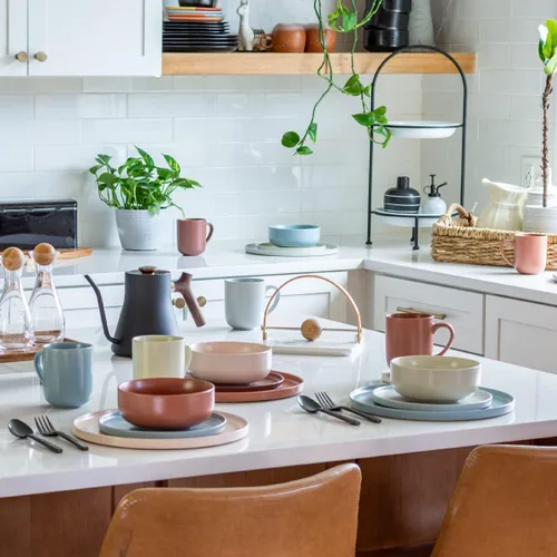 Miniatura 6 de Everything Kitchens Colección moderna de vajilla plana (Indio, juego de vajilla de 12 piezas)