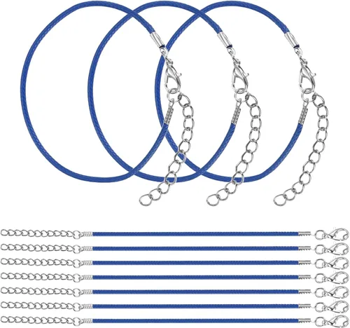 Miniatura 24 de MECCANIXITY 10 cordones de pulsera verde militar, pulsera de amistad ajustable de 9 pulgadas, cordón de poliéster encerado de 0.059 in con cierre
