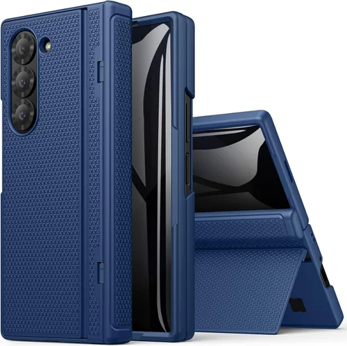 Miniatura 10 de BXYJY Funda para Samsung Galaxy Z Fold 6 con función atril, protector de pantalla frontal y protección de bisagra, ajuste delgado, resistente, duro