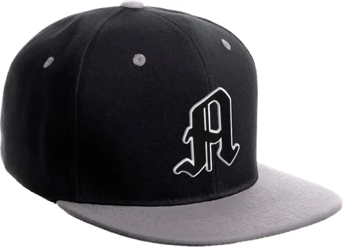 Miniatura 1624 de Daxton Gorra clásica con visera de billete plano con letras del alfabeto inglés antiguo de la A a la Z