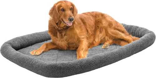Miniatura 22 de Furhaven Cama para Perros para Perros Grandes/Medianos, 100% Lavable, Dimensionada para Adaptarse a Jaulas - Almohadilla de Jaula con Borde de Forro