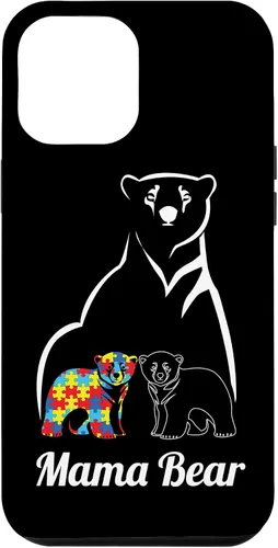 Miniatura 25 de Funda para iPhone 14 Pro Max para concientización sobre el autismo, mamá oso, mamá y niño