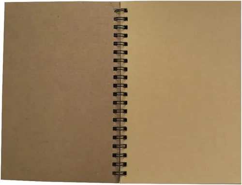 Miniatura 9 de ZAYOIZY Cuaderno de bocetos de papel kraft sin forro, cuaderno de bocetos encuadernado en espiral, cuaderno de raspaduras para dibujar, garabatear