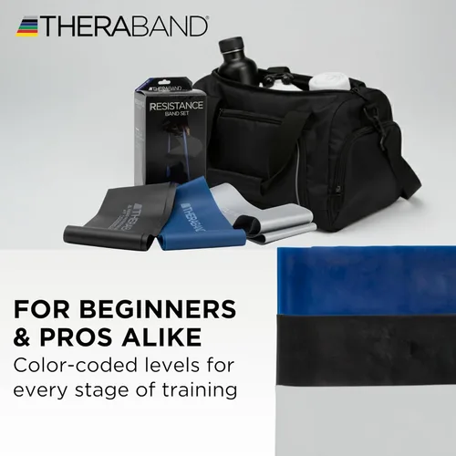 Miniatura 6 de THERABAND Resistance Bands Set, Elastic Bands for Exercise & Physical Therapy, Strength Training for Upper & Lower Body Fitness
