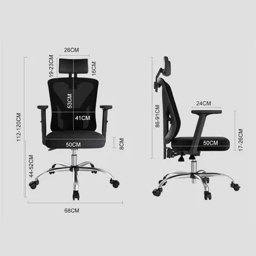 Miniatura 3 de Ergonomic Office Chair High Back Mesh Office Chair Computer Chair Desk Chair with 3D Armrest and Adjustable Headrest Ergonomic Curved Lumbar