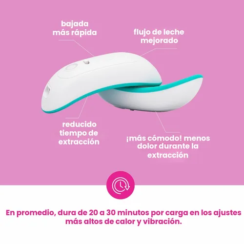 Miniatura 2 de LaVie Masajeador de lactancia 2 en 1, paquete de 2, calor y vibración, esencial para bombeo y lactancia, para conductos obstruidos, flujo de leche
